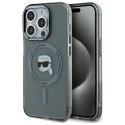 Karl Lagerfeld KLHMP15XHLSKIK i Phone 15 Pro Max 6.7" czarny/black hardcase IML Metal Karl Head Mag Safe