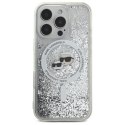 Karl Lagerfeld KLHMP16LLGKCSGH i Phone 16 Pro 6.3" hardcase transparent Liquid Glitter Karl&Choupette Head Magsafe