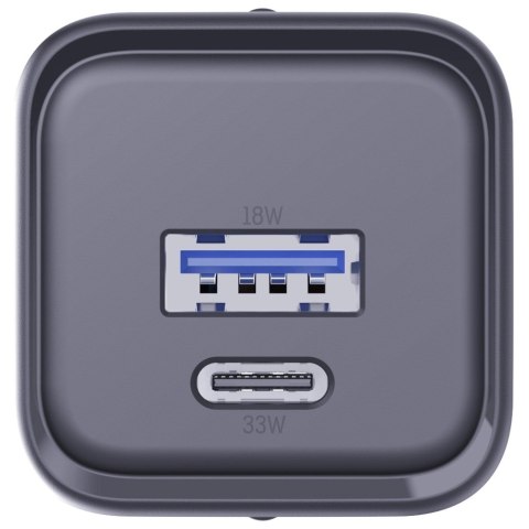 Ładowarka sieciowa 3MK Hyper Charger PD 33W Ga N QC4+ PPS AFC FCP SCP USB-A + USB-C czarny