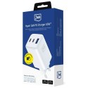 Ładowarka sieciowa 3MK Hyper Ga N Charger 65W 1x USB-A 2x USB-C PD QC4+ biały