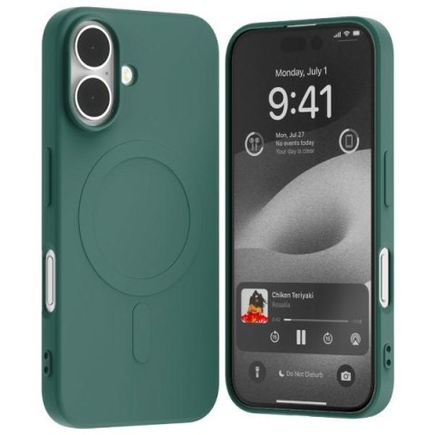 Etui Mercury Mag Safe Semi-Silicone do Apple i Phone 16 zielony