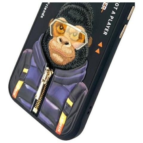 Nimmy etui i Phone 15 6.1" czarny/black Cool&Cute 2.0 Monkey