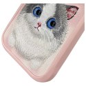 Nimmy etui i Phone 16 Pro 6.3 różowy/pink Big Eyed Pet 2.0 Cat