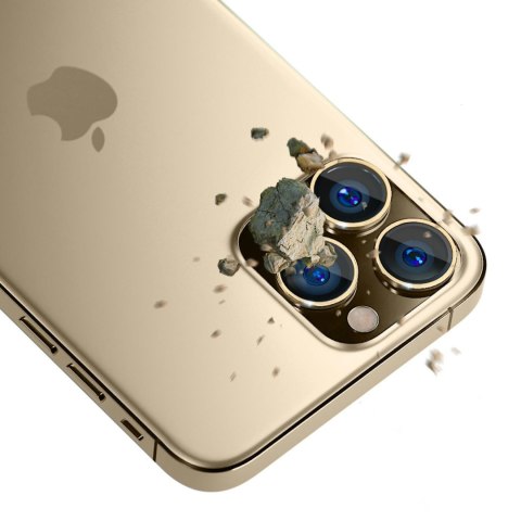 Ochrona na obiektyw aparatu 3MK Lens Protection Pro do Apple i Phone 14 Pro / 14 Pro Max złoty/gold