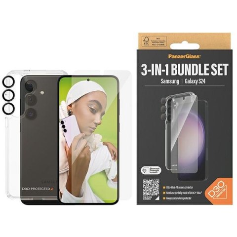 Panzer Glass Bundle 3in1 Sam S24 S921Hardcase + Screen Protector + Camera Lens B1210+7350