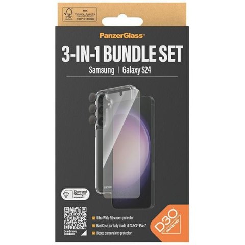 Panzer Glass Bundle 3in1 Sam S24 S921Hardcase + Screen Protector + Camera Lens B1210+7350