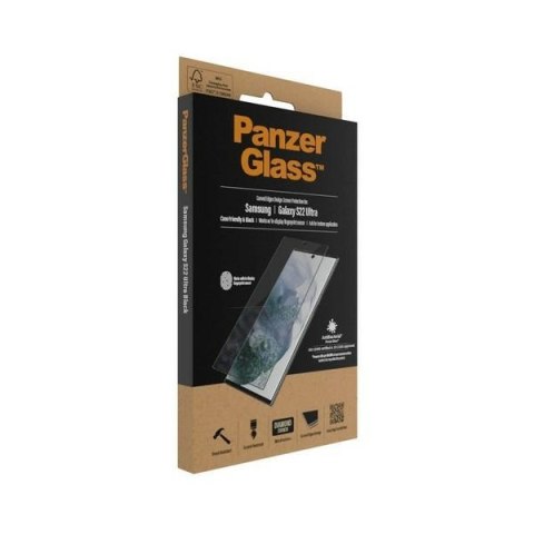 Panzer Glass E2E Microfracture Sam S22Ultra G908 Case Friendly Anti Bacterial czarny/black 7295