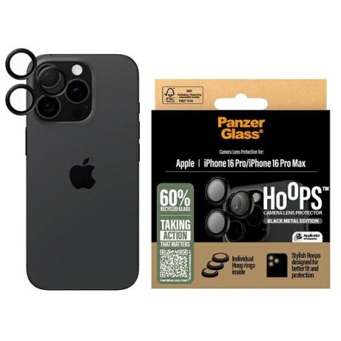 Panzer Glass Hoops Lens Protector i Phone 16 Pro 6.3" / 16 Pro Max 6.9" Black 1284