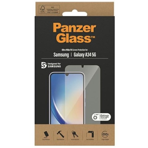 Panzer Glass Ultra-Wide Fit Sam A34 5GA346 Screen Protection 7327