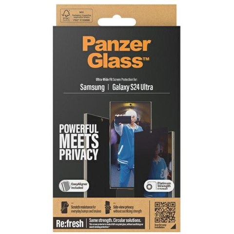 Panzer Glass Ultra-Wide Fit Sam S24 Ultra S928 Privacy Screen Protection Easy Aligner Included P7352