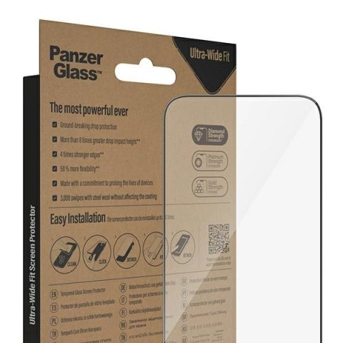 Panzer Glass Ultra-Wide Fit i Phone 14 Pro Max 6,7" Screen Protection Antibacterial Easy Aligner Included 2786