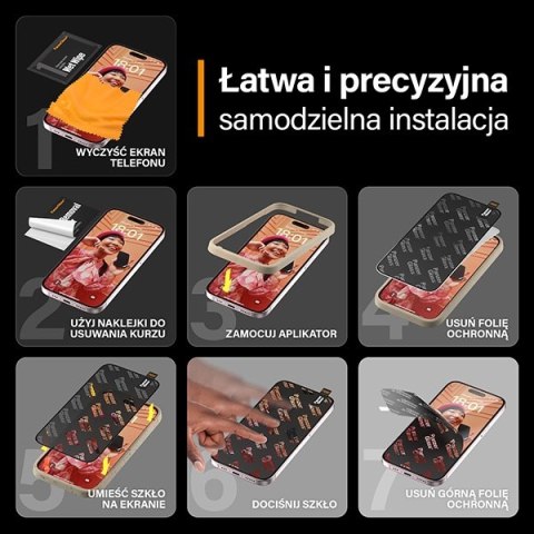 Panzer Glass Ultra-Wide Fit i Phone 15 Pro6.1" Privacy Screen Protection Easy Aligner Included P2810