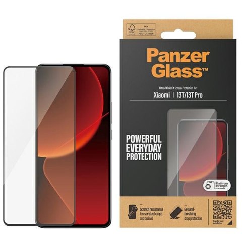 Panzer Glass Ultra-Wide Fit Xiaomi 13T /13T Pro Screen Protection Antibacterial czarny/black 8069