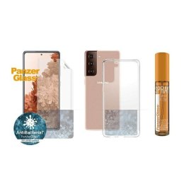 Panzer Glass Zestaw Start Sam S21+Ochrona ekranu TPU, Etui Clear Case, Spray 30ml