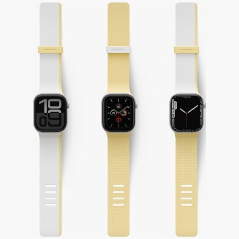 Pasek UNIQ Revix IV Premium do Apple Watch 42/41/40mm Edition Reversible Magnetic biały-żółty