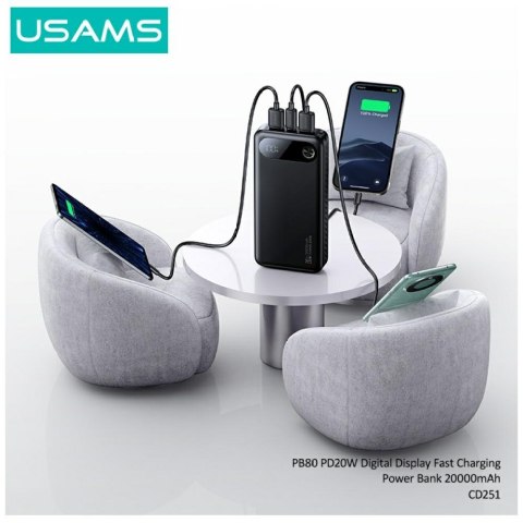 Powerbank USAMS PB80 PD20W 20000m Ah biały