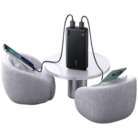 Powerbank USAMS PB83 2x USB-A 1x USB-C 20000m Ah biały