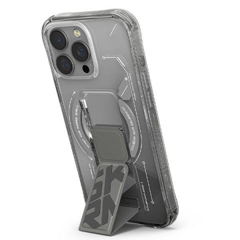 Skinarma etui Helio i Phone 16 Pro 6.3" Magnetic Charging + Grip Stand titanium