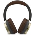 Słuchawki nauszne Guess Bluetooth ENC Rectangle Metal Script brązowy