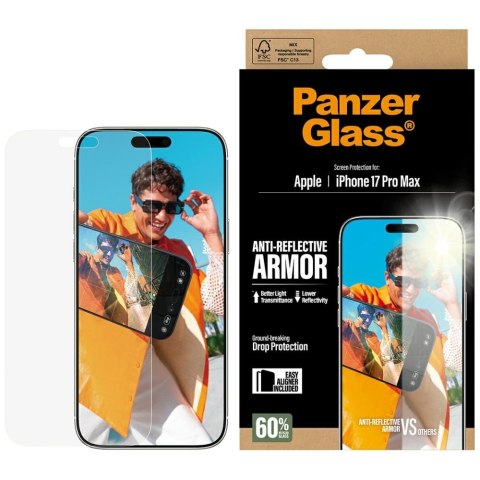 Szkło hartowane Panzer Glass Armor Anti-Reflective Easy Aligner do i Phone 17 Pro Max