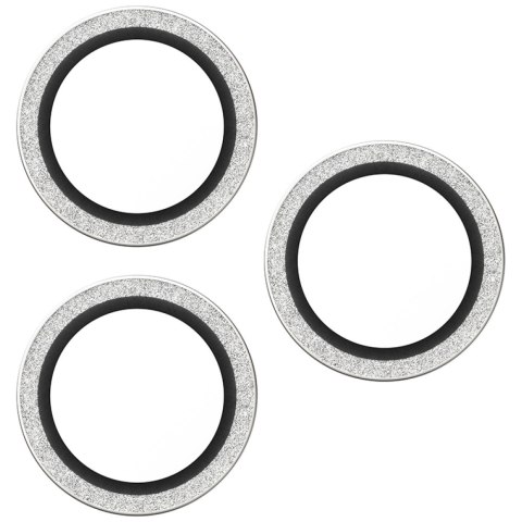 Szkło hartowane na obiektyw Panzer Glass Hoops Glitter do i Phone 17 Pro / 17 Pro Max / 16 Pro / 16 Pro Max srebrny
