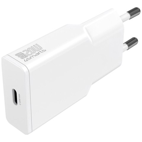 Zestaw Ładowarka sieciowa 4smarts PDPlug Slim 20W Ga N USB-C + kabel USB-C 1.5m biały