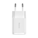 Baseus Compact ładowarka sieciowa 2x USB 10.5W biały (CCXJ010202)