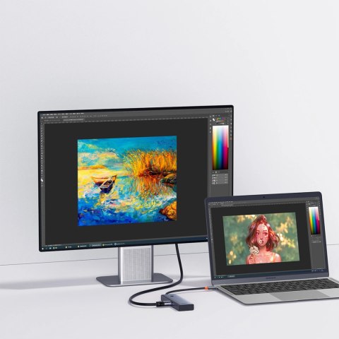 Hub Baseus UltraJoy Series 5w1 USB-C do 1x HDMI4K@30Hz+ 4 x USB-A 3.0 - szary