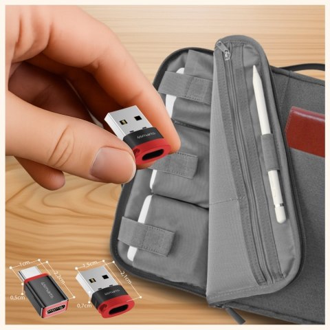 Adapter 4smarts Data Blocker USB-C do USB-A/USB-C czarny 2szt