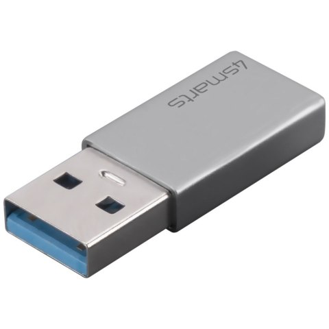 Adapter 4smarts Passive USB-A 3.0 do USB-C srebrny 2szt
