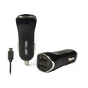 Beline Ładowarka sam. 2x USB + micro USB 2,1Aczarna/black