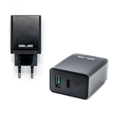 Beline Ładowarka sieciowa 1x USB i 1x USB-C 5A 18Wczarny/black (only head)