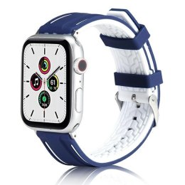 Beline pasek Apple Watch Solid Silicone38/40/41mm granatowo-biały navy/white