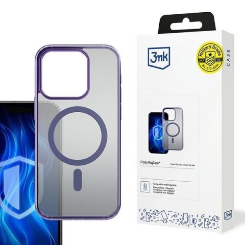 Etui 3MK Frosty Mag Case do Apple i Phone 15 Pro fioletowy