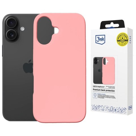 Etui 3MK Hardy Mag Silicone do Apple i Phone 16 Plus różowy
