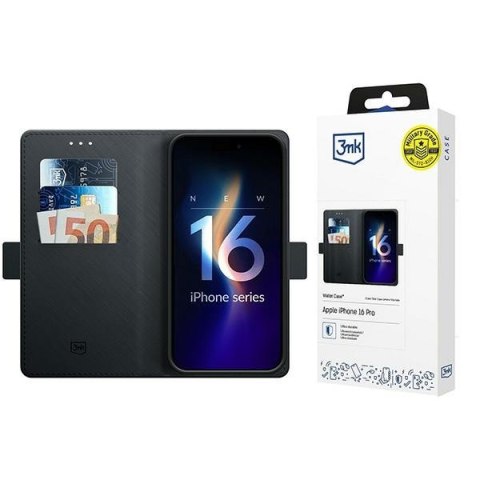Etui 3MK Wallet Case do Apple i Phone 16 Pro Max czarny