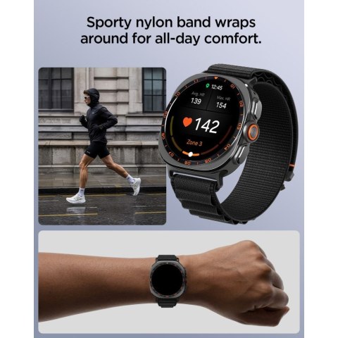 Spigen WBF1 Band Samsung Galaxy Watch Ultra 1 / 2 2024-2026 (47 mm) czarny