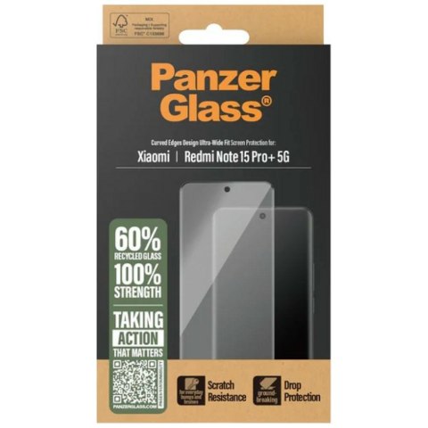 Szkło hartowane panzerglass safe ultra-wide fit do xiaomi redmi note 15 pro+ 5g