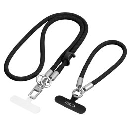Smycz do Telefonu Tech-Protect C10S Rope Crossbody & Wrist - Czarno-Tytanowa