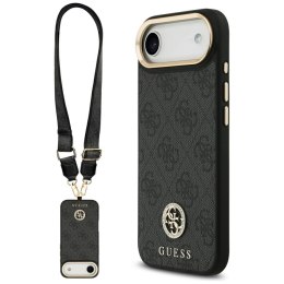 Etui Guess 4G Strass Logo & Big Strap Metal Buttons Mag Safe do i Phone Air czarny