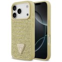 Etui Guess Rhinestone Triangle Logo do i Phone 17 Pro złoty