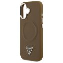 Etui Guess Triangle Logo Mag Safe do i Phone 17 brązowy