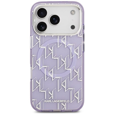 Etui Karl Lagerfeld IML KL Monogram Mag Safe do i Phone 17 Pro fioletowy