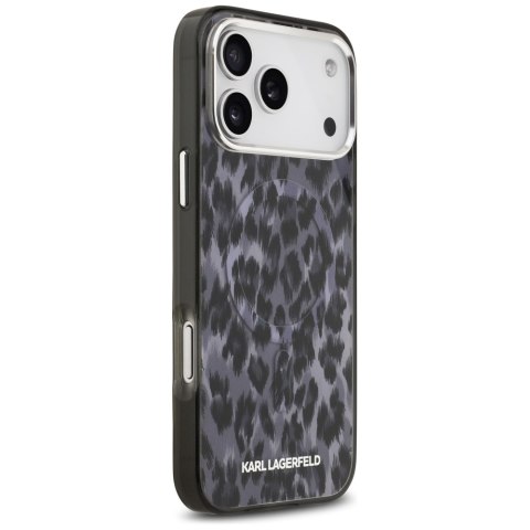 Etui Karl Lagerfeld IML Leopard Pattern Mag Safe do i Phone 17 Pro Max czarny