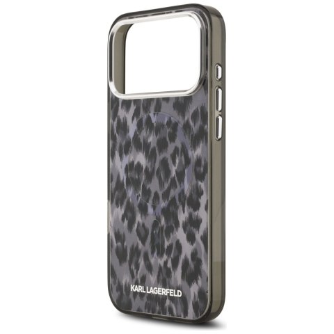 Etui Karl Lagerfeld IML Leopard Pattern Mag Safe do i Phone 17 Pro Max czarny