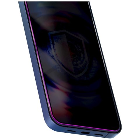 Szkło prywatyzujące 3MK Hard Glass Max Privacy z aplikatorem do Apple i Phone 15 Pro Max czarny
