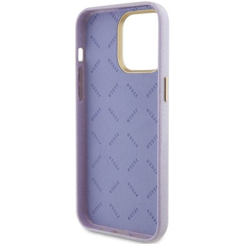 Guess GUHCP15XPGMCSL i Phone 15 Pro Max 6.7" liliowy/lilac hardcase Glitter Glossy Script