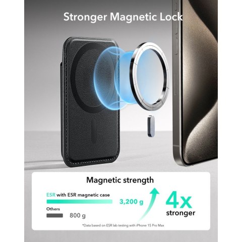 ESR Classic Rfid Magnetic Wallet MAGSAFE Midnight Black
