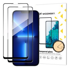 Wozinsky zestaw 2x super wytrzymałe szkło hartowane Full Glue na cały ekran z ramką Case Friendly iPhone 17e / 16e, iPhone 14, i