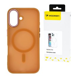 Etui Wozinsky Fashion Case z MagSafe na Samsung Galaxy S24 FE - pomarańczowe